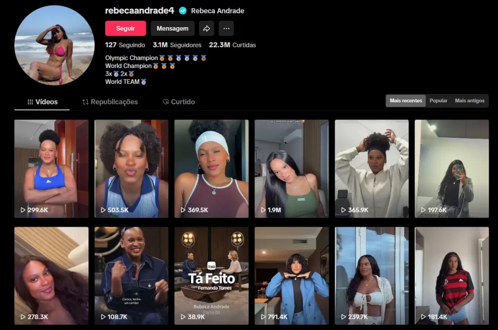 Tiktok Rebeca Andrade