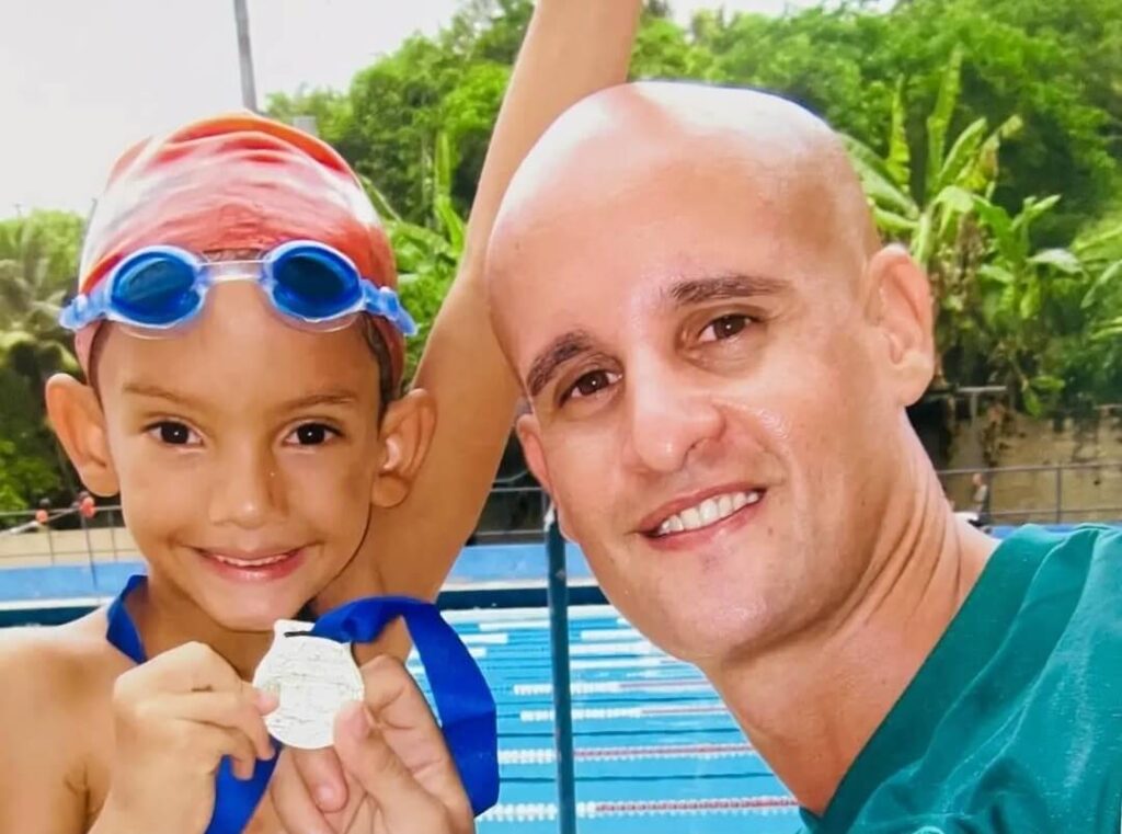 Guilherme Caribé e seu pai Mateus - Foto: arquivo pessoal atleta